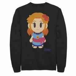 Licensed Character Men's Nintendo Legend Of Zelda Links Awakening Marin Chibi Style Graphic Fleece Pullover Athletic Heather