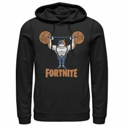 Licensed Character Men's Fortnite Meowscles Yarn Work Out Logo Hoodie Black -Licensed Character Shop unnamed file 8243