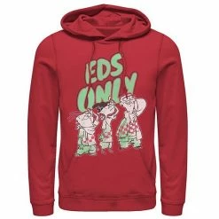 Licensed Character Men's Ed, Edd & Eddy Eds Only Portrait Hoodie Red