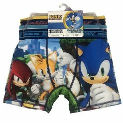 Licensed Character Boys 6-10 4-Pack Sonic The Hedgehog Athletic Boxer Briefs -Licensed Character Shop unnamed file 827
