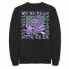 Licensed Character Men's Disney Alice In Wonderland Cheshire Cat We're All Mad Box Up Sweatshirt Charcoal Heather -Licensed Character Shop unnamed file 8275