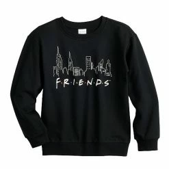 Licensed Character Girls 7-16 Friends Cityscape Fleece Crew