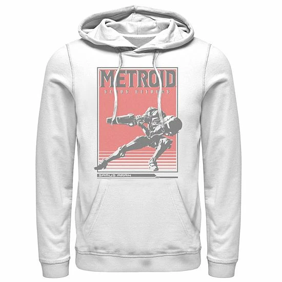 Licensed Character Men's Nintendo Metroid Samus Returns Side Pose Hoodie 3 Licensed Character Men's Nintendo Metroid Samus Returns Side Pose Hoodie