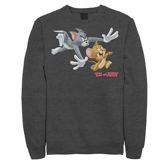 Licensed Character Mens Tom And Jerry Classic Style Chase Portrait Sweatshirt 3 Licensed Character Mens Tom And Jerry Classic Style Chase Portrait Sweatshirt