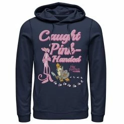 Licensed Character Men's Pink Panther Caught Pink-Handed Graphic Hoodie Navy -Licensed Character Shop unnamed file 8492