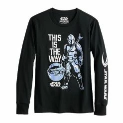 Licensed Character Boys 8-20 Star Wars The Mandalorian Grogu Aka Baby Yoda This Is The Way Long Sleeve Graphic Tee