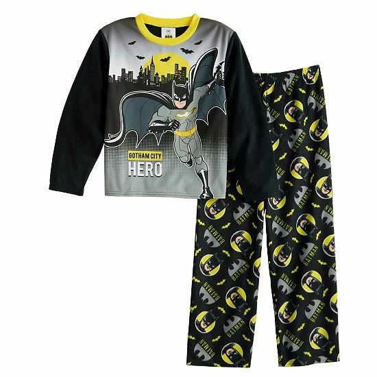 Licensed Character Boys 4-10 DC Comics Batman Top & Bottoms Pajama Set 3 Licensed Character Boys 4-10 DC Comics Batman Top & Bottoms Pajama Set
