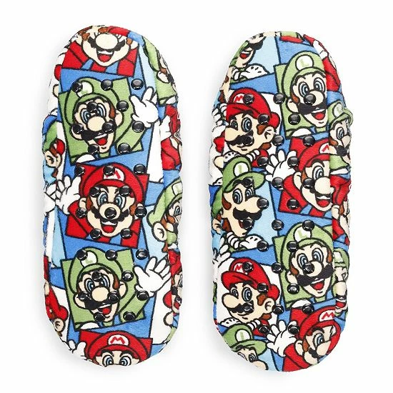 Licensed Character Boys 4-20 Nintendo's Super Mario Fuzzy Babba Slipper Socks 4 Licensed Character Boys 4-20 Nintendo's Super Mario Fuzzy Babba Slipper Socks - Image 2