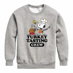 Licensed Character Boys 8-20 Peanuts Turkey Tasting Crew Graphic Sweatshirt