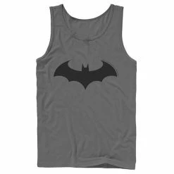 Licensed Character Men's DC Comics Batman Simple Bat Logo Tank Charcoal -Licensed Character Shop unnamed file 8629