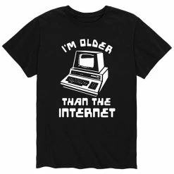 Licensed Character Men's Older Than Internet Tee Black -Licensed Character Shop unnamed file 8643