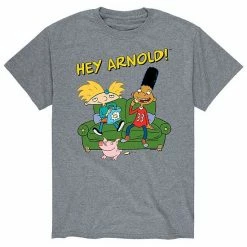 Licensed Character Men's Hey Arnold! Couch Tee Blue