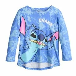 Licensed Character Disney's Stitch Girls 7-16 Ohana Graphic Tee