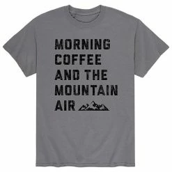 Licensed Character Men's Coffee And Mountain Air Tee Grey -Licensed Character Shop unnamed file 8735