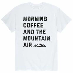 Licensed Character Men's Coffee And Mountain Air Tee Grey -Licensed Character Shop unnamed file 8736