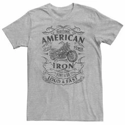Licensed Character Big & Tall Americana American Iron Loud & Fast Motorcycle Tee