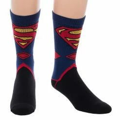 Licensed Character Men's DC Comics Rebirth Superman Knit Crew Socks