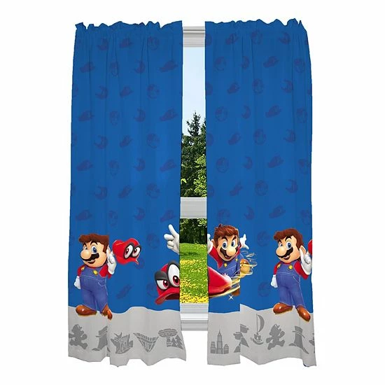 Licensed Character Nintendo Super Mario World 2-Pack Window Curtain Set 3 Licensed Character Nintendo Super Mario World 2-Pack Window Curtain Set