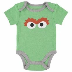 Licensed Character Baby Boy Sesame Street 3 Pack Bodysuit Set