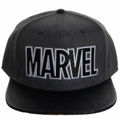Licensed Character Men's Marvel Carbon Fiber Logo Snapback Hat
