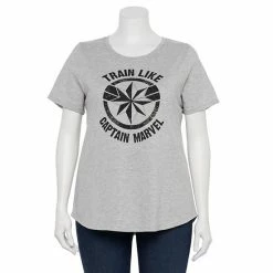 Licensed Character Plus Size Captain Marvel "Train Like" Graphic Tee