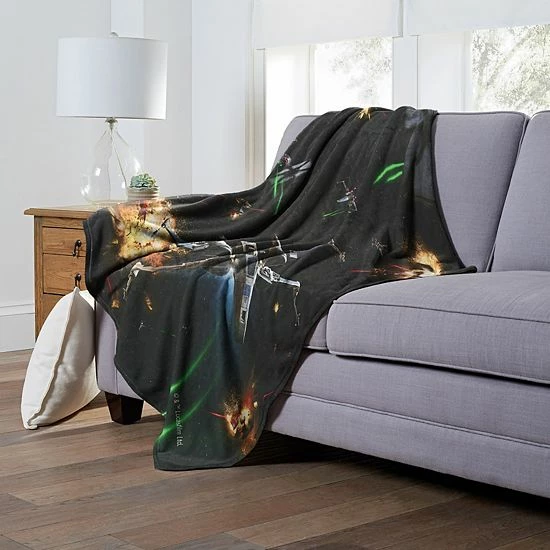 Licensed Character Disney's Star Wars Fighters Silk Touch Throw Blanket 4 Licensed Character Disney's Star Wars Fighters Silk Touch Throw Blanket - Image 2