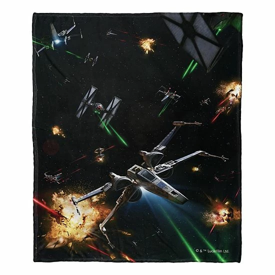 Licensed Character Disney's Star Wars Fighters Silk Touch Throw Blanket 6 Licensed Character Disney's Star Wars Fighters Silk Touch Throw Blanket - Image 4