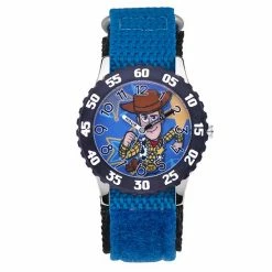 Licensed Character Disney / Pixar Toy Story 4 Woody Kids' Black Time Teacher Watch