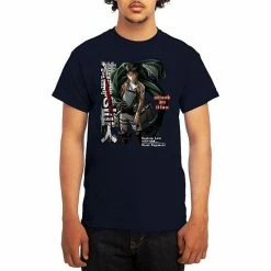 Licensed Character Men's Attack On Titan Tee Heather Navy -Licensed Character Shop unnamed file 8975