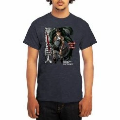 Licensed Character Men's Attack On Titan Tee Heather Navy -Licensed Character Shop unnamed file 8978