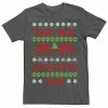 Licensed Character Men's Jurassic World Dino Ugly Holiday Sweater Tee Athletic Heather
