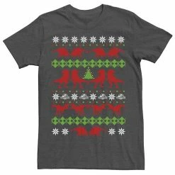 Licensed Character Men's Jurassic World Dino Ugly Holiday Sweater Tee Athletic Heather -Licensed Character Shop unnamed file 9017