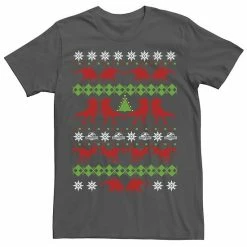 Licensed Character Men's Jurassic World Dino Ugly Holiday Sweater Tee Athletic Heather -Licensed Character Shop unnamed file 9018