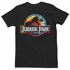 Licensed Character Men's Jurassic Park Tie Dye Circle Logo Tee Black -Licensed Character Shop unnamed file 9031