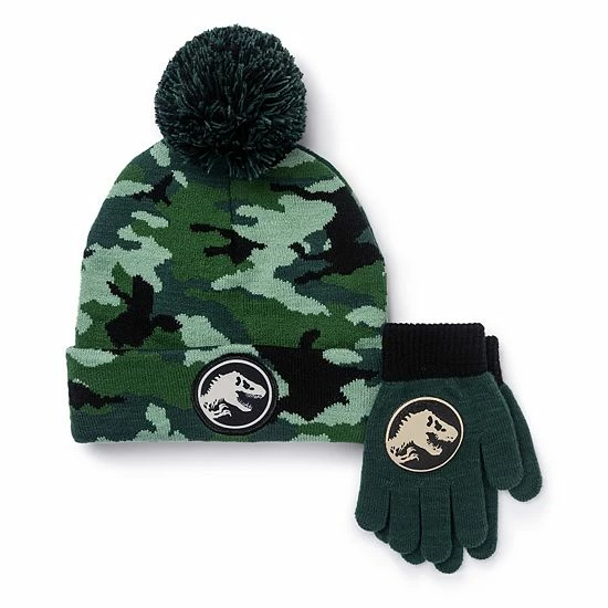 Licensed Character Boys 8-20 Jurassic World Hat & Gloves Set 3 Licensed Character Boys 8-20 Jurassic World Hat & Gloves Set