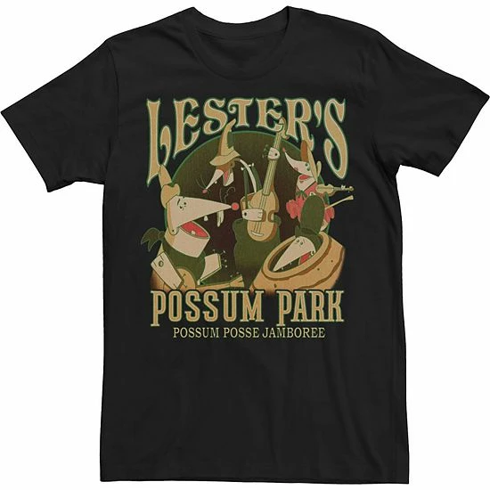 Licensed Character Men's Disney A Goofy Movie Lester's Possum Park Tee Charcoal Heather 4 Licensed Character Men's Disney A Goofy Movie Lester's Possum Park Tee Charcoal Heather - Image 2