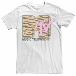 Licensed Character Men's MTV Vintage Tiger Logo Tee White -Licensed Character Shop unnamed file 9142
