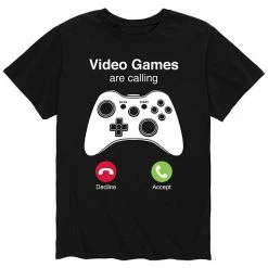 Licensed Character Men's Games Calling Controller Tee Blue