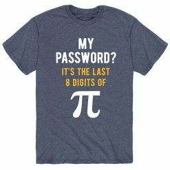 Licensed Character Men's Password Last Of Pi Tee Heather Blue -Licensed Character Shop unnamed file 9177