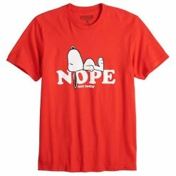 Licensed Character Men's Peanuts Snoopy Nope Tee -Licensed Character Shop unnamed file 923