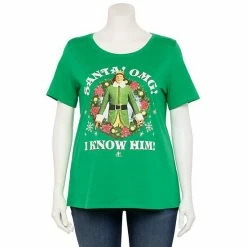Licensed Character Plus Size Elf "I Know Him" Graphic Tee