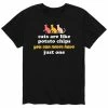 Licensed Character Men's Cats Are Like Potato Chip Tee Black -Licensed Character Shop unnamed file 9255