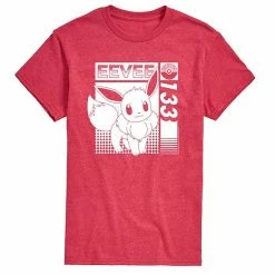 Licensed Character Men's Pokemon Eevee 133 Tee Red -Licensed Character Shop unnamed file 9336