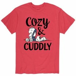 Licensed Character Men's Peanuts "Cozy & Cuddly" Tee Grey -Licensed Character Shop unnamed file 9384
