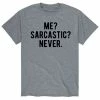 Licensed Character Men's Sarcastic Never Tee Red -Licensed Character Shop unnamed file 9386