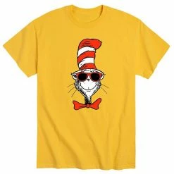 Licensed Character Men's Dr. Seuss Cool Cat Shades Tee Yellow -Licensed Character Shop unnamed file 9458