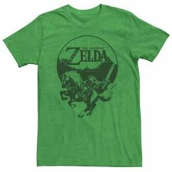 Licensed Character Young Men's Nintendo Legend Of Zelda Link Epona Circle Portrait Tee