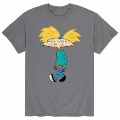 Licensed Character Men's Hey Arnold! Cool Walk Tee Grey -Licensed Character Shop unnamed file 9529
