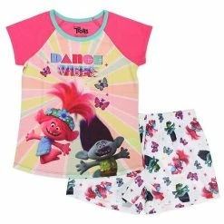 Licensed Character Girls 4-12 DreamWorks Trolls Top & Bottoms Pajama Set