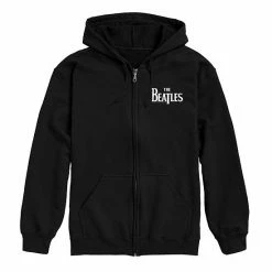 Licensed Character Men's The Beatles Zip Up Hoodie Gray